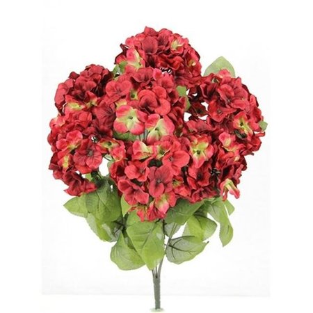 ADLMIRED BY NATURE Admired by Nature GPB730-CRANBERRY Artificial Full Blooming Stain Hydrangea; Cranberry GPB730-CRANBERRY